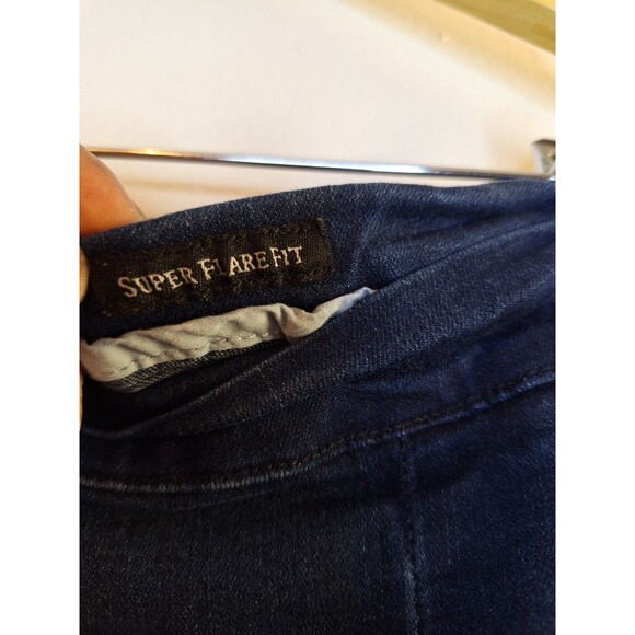 JUDY BLUE Super Flare Fit Denim Capri Jeans Plus Sz 14W Festival Bohemian Hippie - Picture 6 of 9